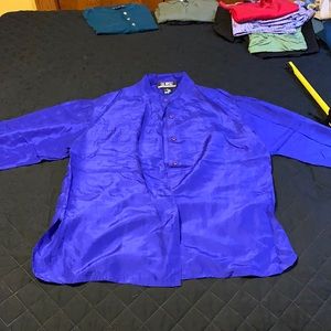 Purple colored silk long sleeve shirt size medium